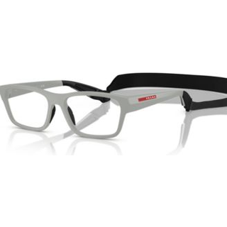 Prada Linea Rossa Mand PS 03RV 13Z1O1 Optiske stel Injiceret Grå Transparent Pillow Normal