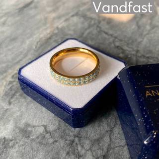 ANNEBRAUNER Alliance L-Aquamarine Ring 18K Guldbelagt - 50