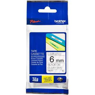Brother TZE tape 6mm sort/klar