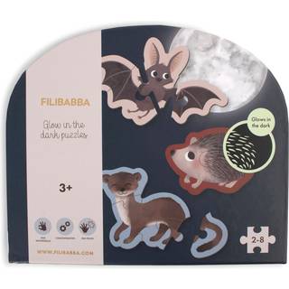Filibabba Selvlysende Puslespil Skovens Dyr - 7 stk.
