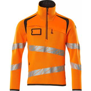 MASCOT ACCELERATE SAFE striktrøje med kort lynlås, hi-vis orange/mørk antracit - XL