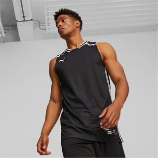 Men&#39;s Puma Hoops Team Basketball Jersey, Black, Size 4XL, Sports - Black - 4XL