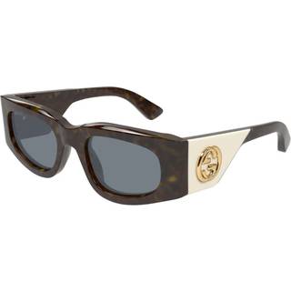 Gucci Kvinde GG1664S 003 Solbriller Acetat Havana Grå Firkantet