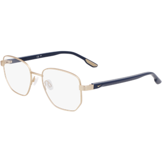 Nike Mand NIKE 8400 717 Optiske stel Guld Rund Normal