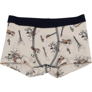 Boxershorts i beige med print af instrumenter i økologisk bomuld