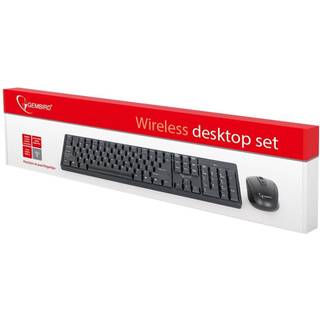 Gembird KBS-W-01 - keyboard and mouse set - US - black - Tastatur & Mus sæt - Amerikansk engelsk - Sort