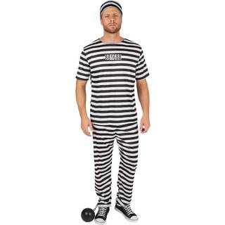 Fængselsindsat kostume mand - L