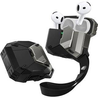 AirPods 4 Supcase Matrix-etui med magnetisk opladning - sort