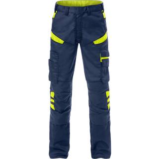 Fristads 129482 Bukser 2555 / Arbejdsbukser Marine/Hi-Vis gul C148