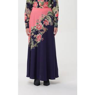 Etro Printed silk crÃªpe de chine maxi skirt - blue - S