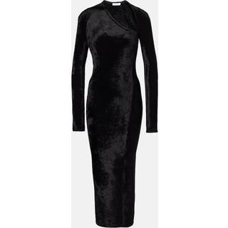 AlaÃ¯a Velvet midi dress - black - L