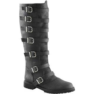 Pleaser Gotham-110 Blk Distressed Pu M