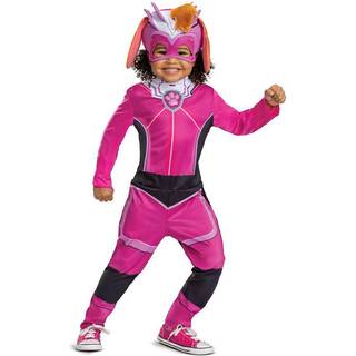 Paw Patrol 2 Skye Klassisk Småbørnskostume - Dragt med aftagelig hale og hovedstykke, Størrelse Large (4-6x)