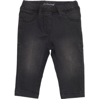 Minymo Pige Jeans i økologisk bomuld - Grey Black - 74