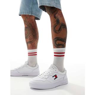 Tommy Hilfiger White Leather Mens Sneakers