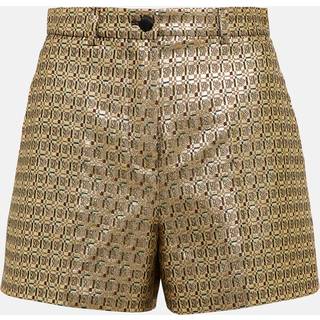 Etro Metallic jacquard high-rise shorts - gold - XL+