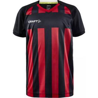 Craft 1910177 progress 2.0 stripe jersey jr Børn Black/Bright Red 146/152