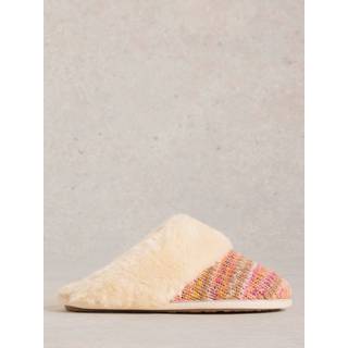 White Stuff White Stuff Natural Knitted Mule Slippers