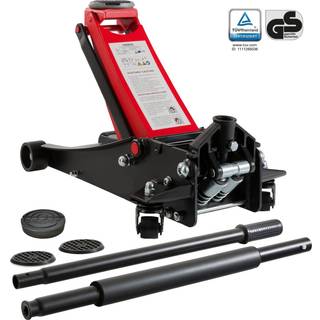 Arebos®Hydraulisk donkraft 3T - underkørselshøjde 85-500mm,dobbeltstempel,3 støtter