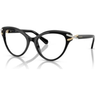 Swarovski Kvinde SK2030 1001 Optiske stel Acetat Sort Transparent Cat Eye Normal