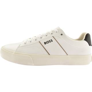 BOSS Black Herren Sneaker weiß Glattleder
