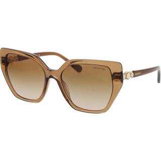 Swarovski Kvinde SK6016 106713 Solbriller Acetat Brun Brun Geometrisk Normal Skygge