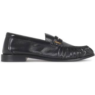 SAINT LAURENT - Le Loafer Monogram Logo-Appliquéd Leather Penny Loafers - Men - Black - EU 42.5
