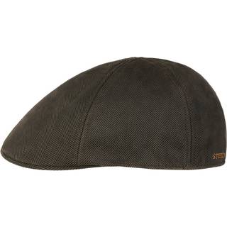 Stetson Men's Herringbone Duck Flat Cap Mud-Black, 60-61/XL