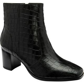 Ravel Ravel Black Leather Heeled Ankle Boots