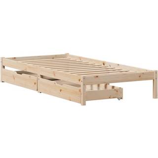 sengeramme uden madras 100x200 cm massivt fyrretræ