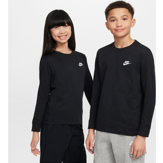 Langærmet Nike Sportswear-T-shirt til større børn - sort