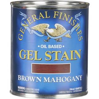 Allmänna ytor Oil Bas Gel Stain 1 Quart Brown Mahogany