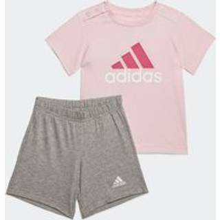 Essentials Organic Cotton Tee and Shorts sæt - Clear Pink / Preloved Fuchsia - 62