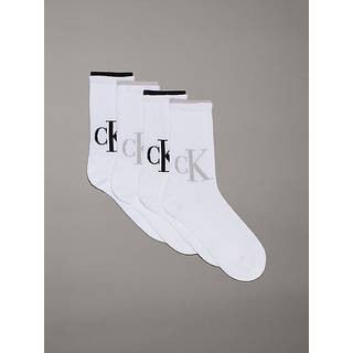4 Pack Crew Socks - White - One Size