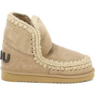Moutil kvinder. MU.FW101050A Ankelstøvler i læder Eskimo 18 glitterlogo brun (37), Fast, Ingen, Casual