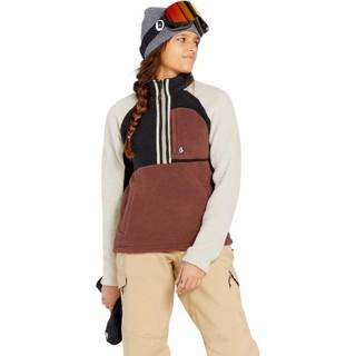Volcom Women's Demi Half Zip Fleecesweatere Damer størrelse S farve brun