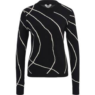 Object Collectors Item Objray L/S  KNIT PULLOVER   kn Black Pattern:sandshell Graphi XS