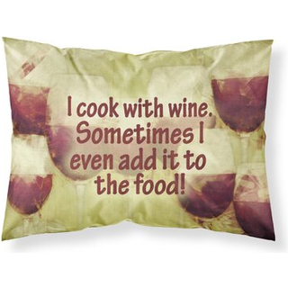 """" Caroline's Treasures SB3069Pillowcase Jeg laver mad med vinfugtighed Wicking Fabric Standard Pillowcase Large Multicolor """"