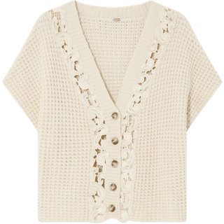 Gustav Coya knit cardi cape 55404 Cardigan - White Swan
