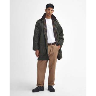 Barbour Lifestyle Border Wax Coat Archive Olive