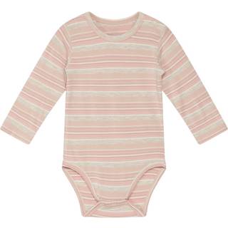 Hust&Claire Buller Stribet Babybody Peach Rose 68 cm  Lyserød  68 cm  kvinde