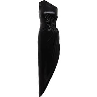 Norma Kamali Sunburst cutout one-shoulder lamÃ© gown - black - M