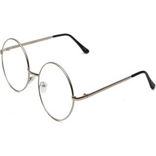 Retro runde briller sølv metal klar glas uden styrke