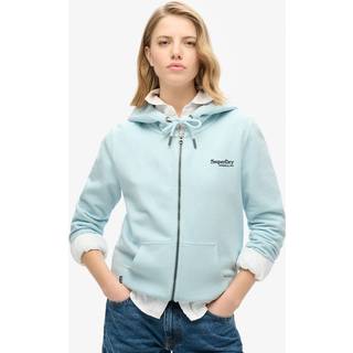 Superdry Superdry Winter Sky Blue Essential Logo Zip Hoodie