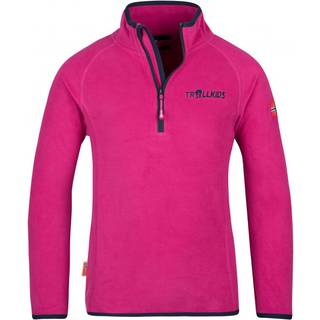 Trollkids Kid's Nordland Half Zip Fleecesweatere Børn størrelse 104 farve pink