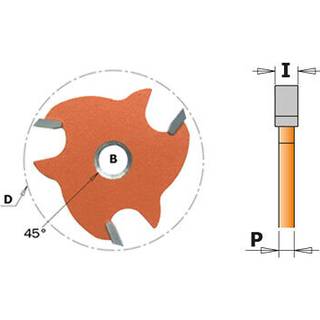 CMT Slidsfr. HM 47,6x3,0x8 Z3 undersænket - 823.330.11