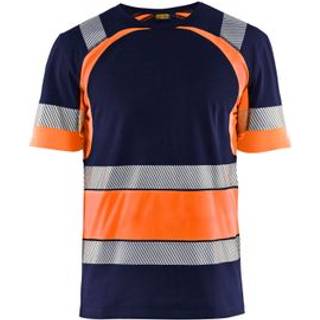 Blåkläder 3421 High Vis T-shirt / High Vis T-shirt - 4XL - Marineblå/High Vis Gul