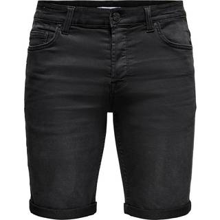 ONLY & SONS denim shorts i sort til herre