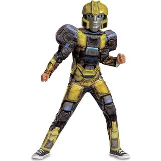 Disguise B127 Transformers One Costume Official Transformers Animerade Movie Bumblebee Muscle Costume for Kids Child Size (10-12)