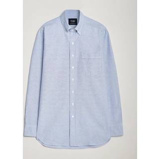 Drake's Button Down Oxford Shirt Blue